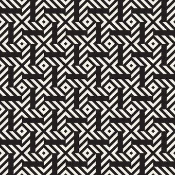 Crosshatch vector seamless geometric pattern. Crossed graphic rectangles back Stockillustratie