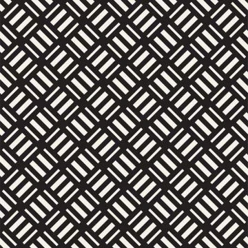 Crosshatch vector seamless geometric pattern. Crossed graphic rectangles back Stock Illustration