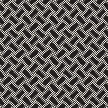 Crosshatch vector seamless geometric pattern. Crossed graphic rectangles back イラスト素材