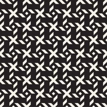 Crosshatch vector seamless geometric pattern. Crossed graphic rectangles back Illustrazione stock