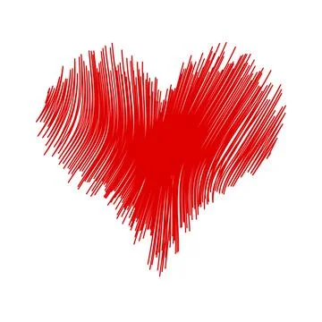 Crosshatching Valentines Stock Illustration