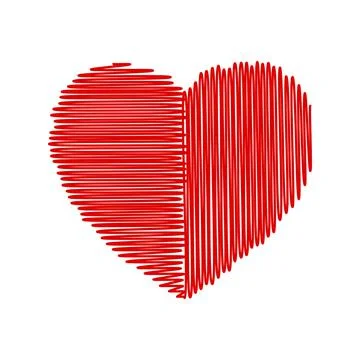 Crosshatching Valentines Stock Illustration