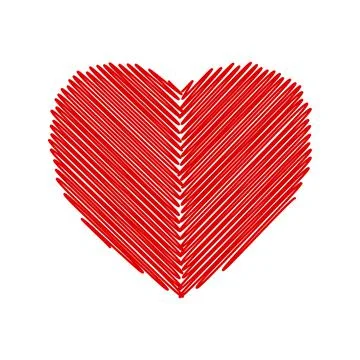 Crosshatching Valentines Stock Illustration