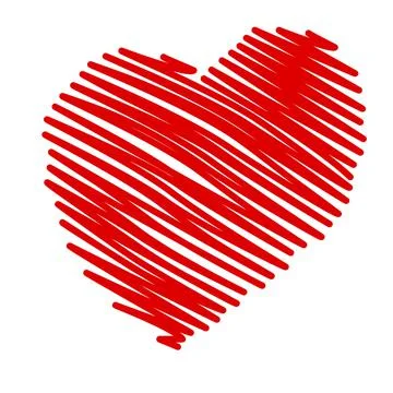 Crosshatching Valentines Stock Illustration