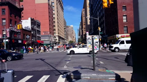 Crossing 7Th  AV. AND 23 Th  St. Manhattan New York  4K Stock Footage 54916015