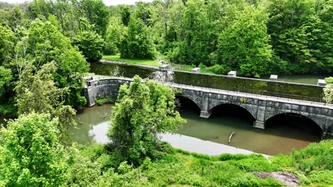Crossing Another River - Central New York Stock Footage 336295061