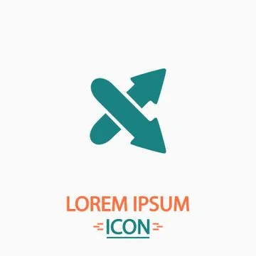 Crossing arrow computer symbol Stock Illustration