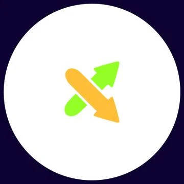 Crossing arrow computer symbol Stock Illustration