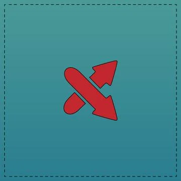 Crossing arrow computer symbol Stock Illustration