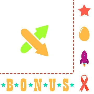 Crossing arrow computer symbol イラスト素材