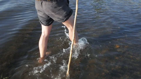 Crossing a big river Stock Footage 91602884