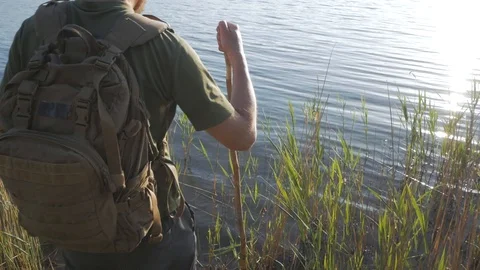 Crossing a big river Stock Footage 91603076