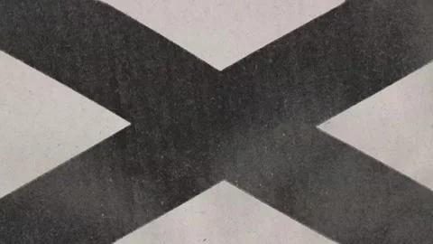 Crossing black ink bands, silkscreen print seamless loop Stock Footage 346768823