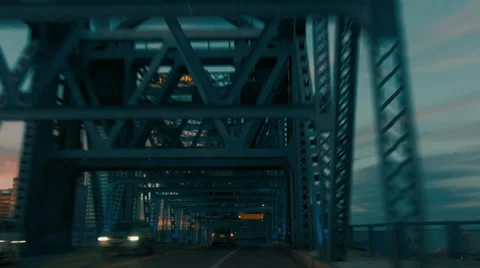 Crossing the bridge Video stock 34277587