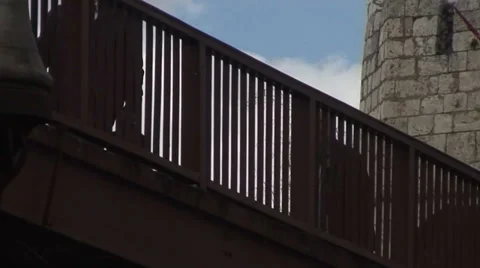 Crossing the bridge Stockbeeldmateriaal 37848134