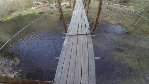 Crossing bridge Stock Footage 77047095