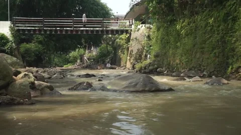Crossing the bridge Stock Footage 292910936