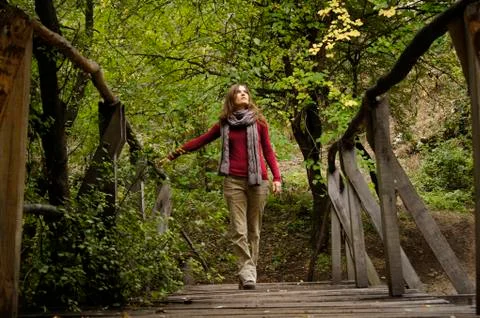 Crossing the bridge Stock Photos