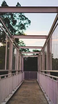 Crossing bridge Stock Photos