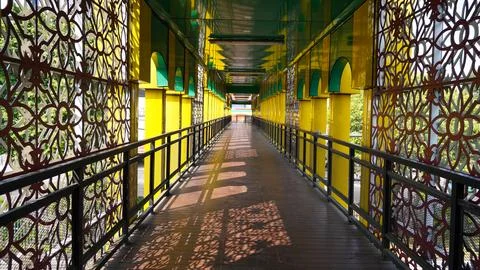 Crossing bridge Stock Photos