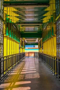 Crossing bridge Stock Photos