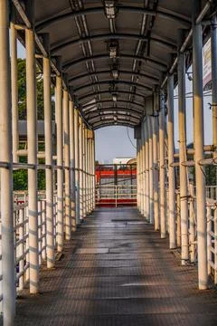 Crossing bridge Stock Photos
