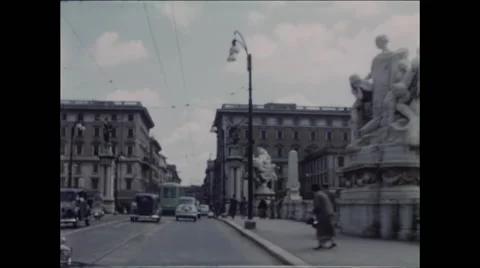 Crossing Bridge in Rome Stock Footage 47971905