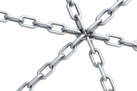 Crossing of chains in one point Stock-Illustration
