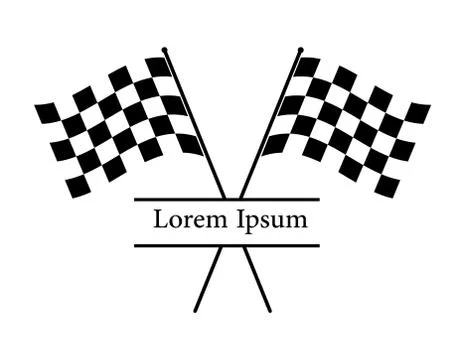 Crossing Checked Racing flags-Vector Illustration Stock Illustration