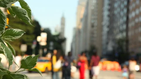 Crossing at Columbus Circle Manhattan Stock Footage 68642744