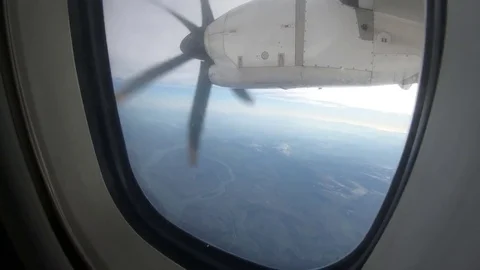 Crossing Danube by plane Stock Footage 83665132