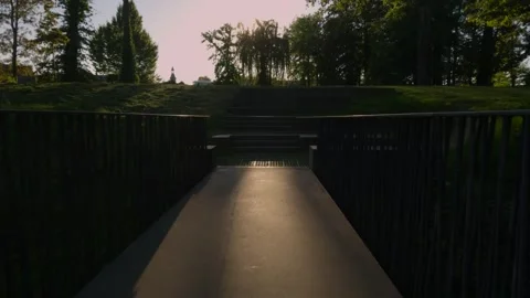 Crossing to the end of the bridge Stock Footage 249826243