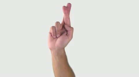 Crossing Fingers Video stock 11889238