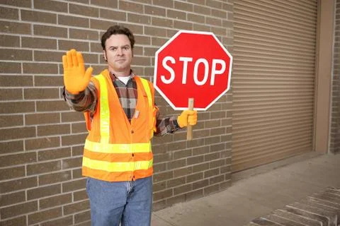 Crossing Guard at School Stock Photos