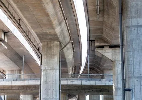 Crossing highway bridge Stock Photos