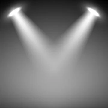 Crossing lighting rays. Dramatic scene projector light Stock Illustration