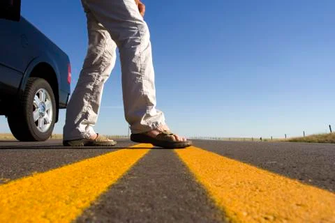 Crossing the line Stock-Fotos