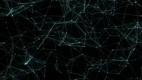 Crossing lines.Abstract digital data nodes and connection paths within any type Stock Footage 94990079