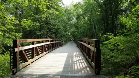 Crossing marker 7 on the Katy Trail Stock Footage 243601831