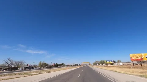 Crossing New Mexico Stateline 스톡 동영상 255805491