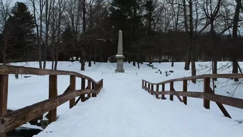 Crossing Old North Bridge - Right Side Stock Footage 148350618