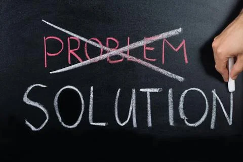 Crossing Out Problem And Finding The Solution Concept 스톡 사진