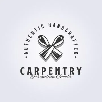 Crossing putty knife for carpentry logo vector illustration design Stock Illustration