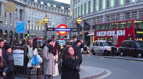 Crossing Regent Street Stock Footage 57355307