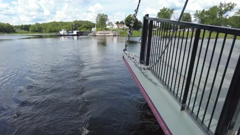Crossing the river in a ferry Stock Footage 205550560