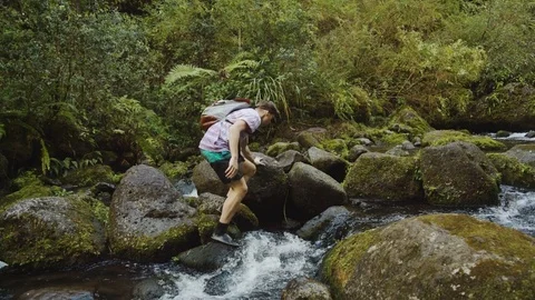 Crossing River Stock Footage 75252134
