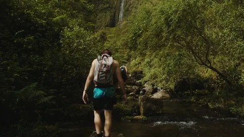 Crossing A River Stock Footage 75252193