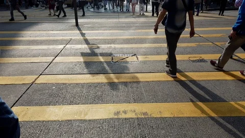 Crossing the road Stock Footage 119843692