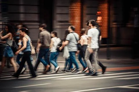 Crossing the road Stock Photos