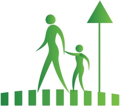 Crossing road, safety Stock-Illustration